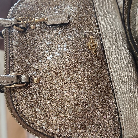 Adorable NWOT Coach Champagne Glitter Mini Bag with Stars ๐ ๐ - Picture 2 of 11